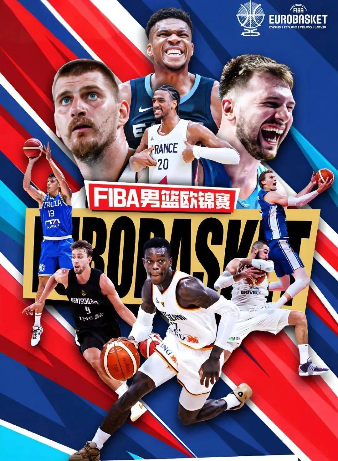 欧锦赛男篮2025完整赛程時(shí)间表(biǎo)，2025年FIBA欧洲(zhōu)盃(bēi)直播，NBA巨星齐聚争霸！