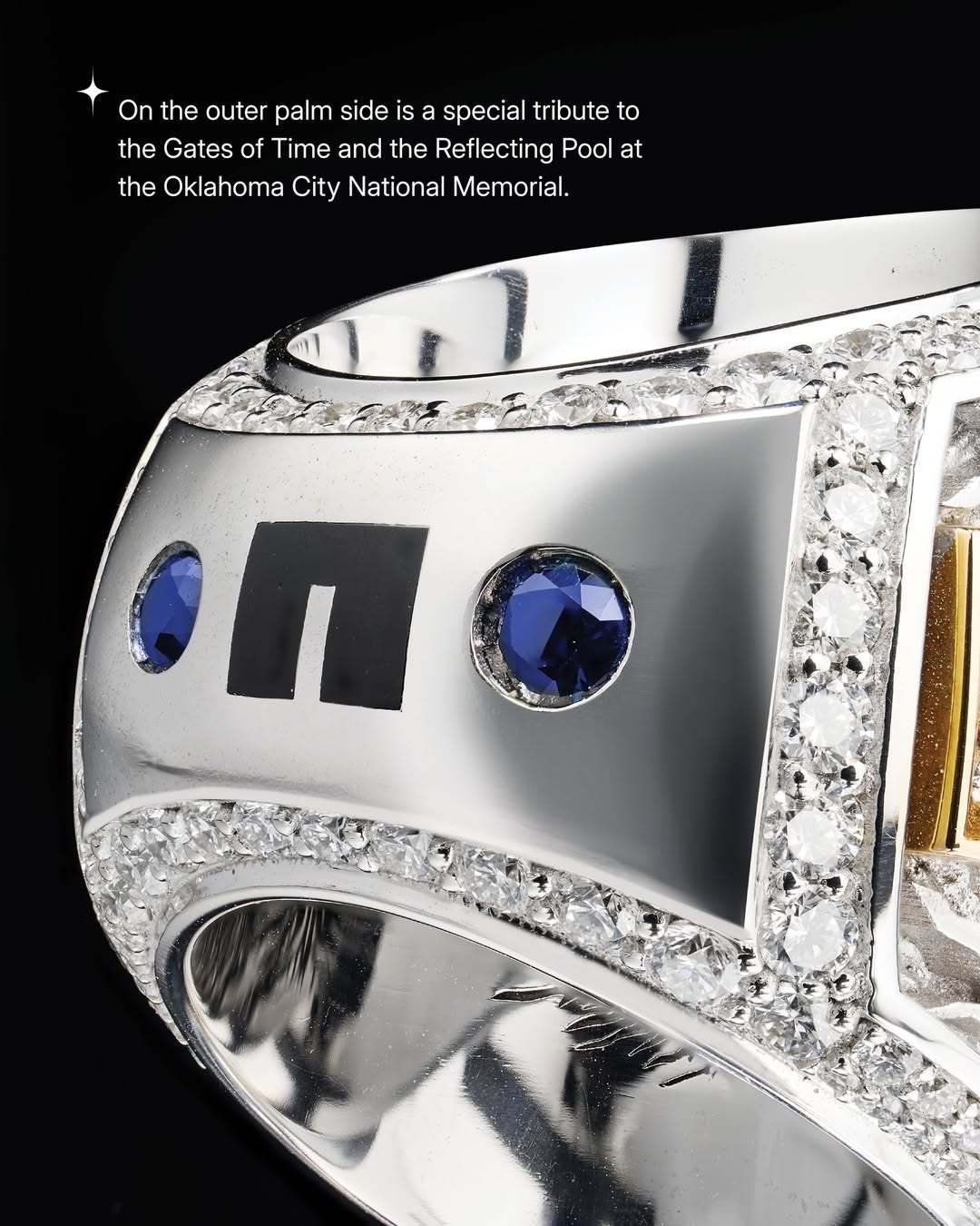 俄克拉(lā)荷马城(chéng)雷(léi)霆队NBA縂(zǒng)冠軍(jūn)戒指亮相