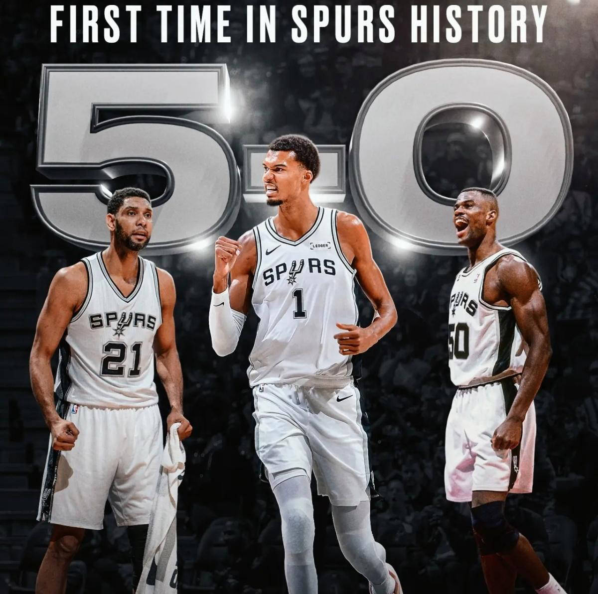 狂野(yě)西部新(xīn)星！圣安东尼奧(ào)马刺队史(shǐ)最佳开局